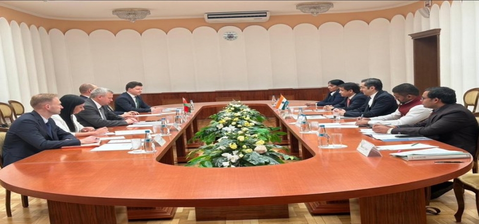 The first ever India-Belarus Consular Dialogue was held on 28 June 2024 in Minsk.  The Indian delegation was led by Dr. Aman Puri, JS (CPV), while the Belarusian delegation was led by Mr. Andrei Kozhan, Head of General Directorate for Consular Affairs, Ministry of Foreign Affairs of Belarus.